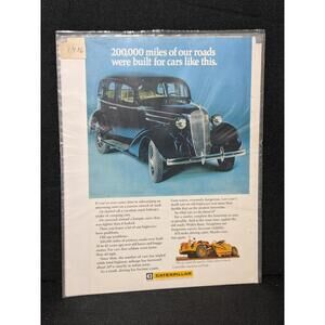 Vintage Caterpillar Advertisement - 1936 Road Cars